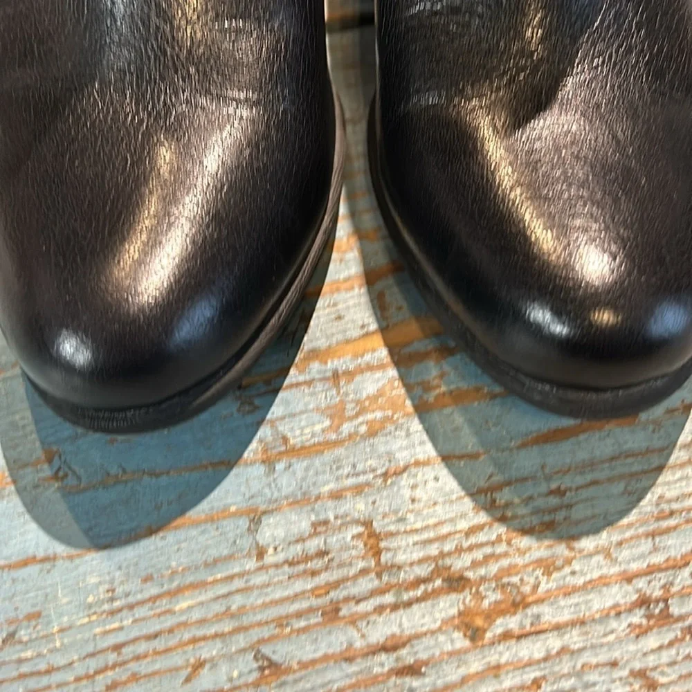 b.o.c born Black richardson double zipper ankle boot 9.5 Leather Buckle Strap - Picture 6 of 8